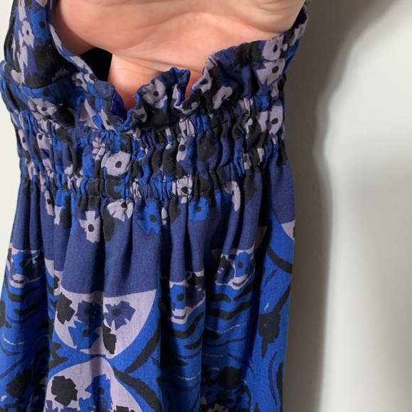 Rebecca Taylor Maxi Dress Blue Size 6 - Picture 9 of 14